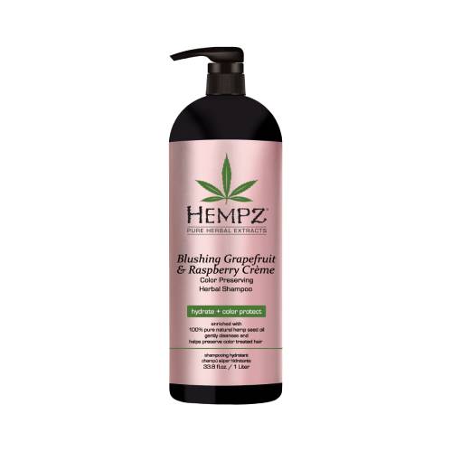 Hempz Blushing Grapefruit & Raspberry Creme Color Preserving Herbal Shampoo, 33.8 fl oz