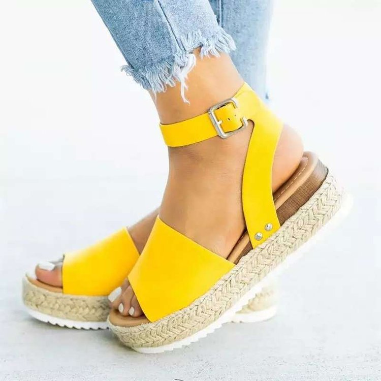 Women Sandals with Buckle Platform Wedge High Heel Sandals Women Sexy Sandals Women
