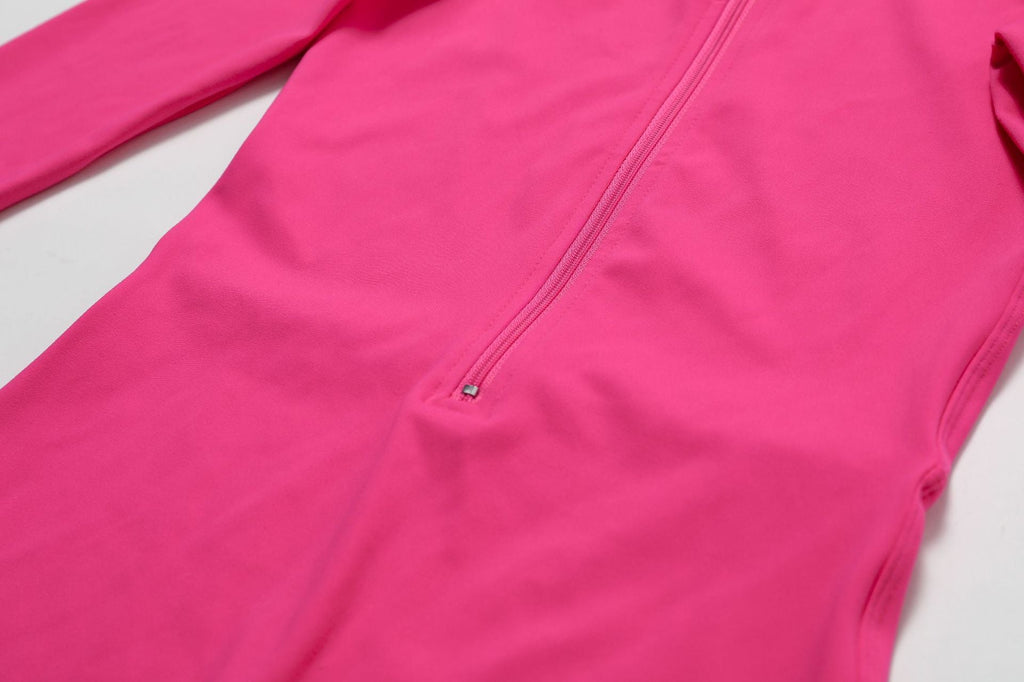 Sollinarry Open Collar Long-Sleeve Zipper One-Piece Dance Fitness Sports Jumpsuit Sexy Tight Yoga Clothes Women