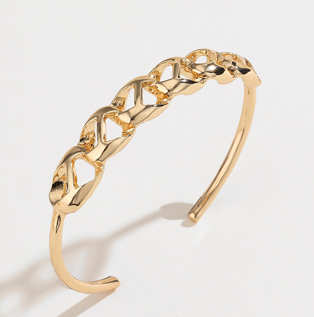 Spring Summer Retro Simple Pattern Hollow Out Cutout Bracelet Women Ornament