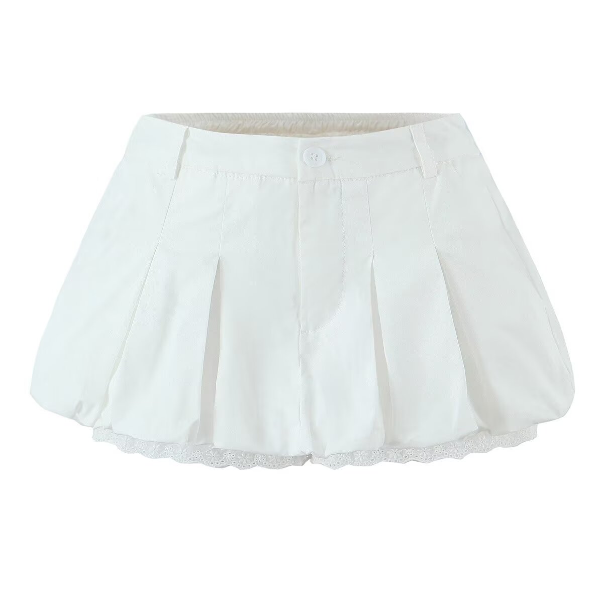 Sexy Wear Lace Bud Short Pantskirt Women Summer Low Waist Anti Exposure Slimming A line Skirt