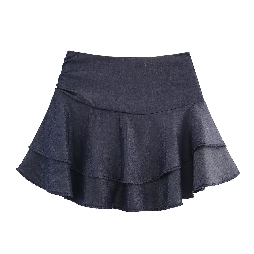 Women Clothing Western Laminated Decoration Culottes