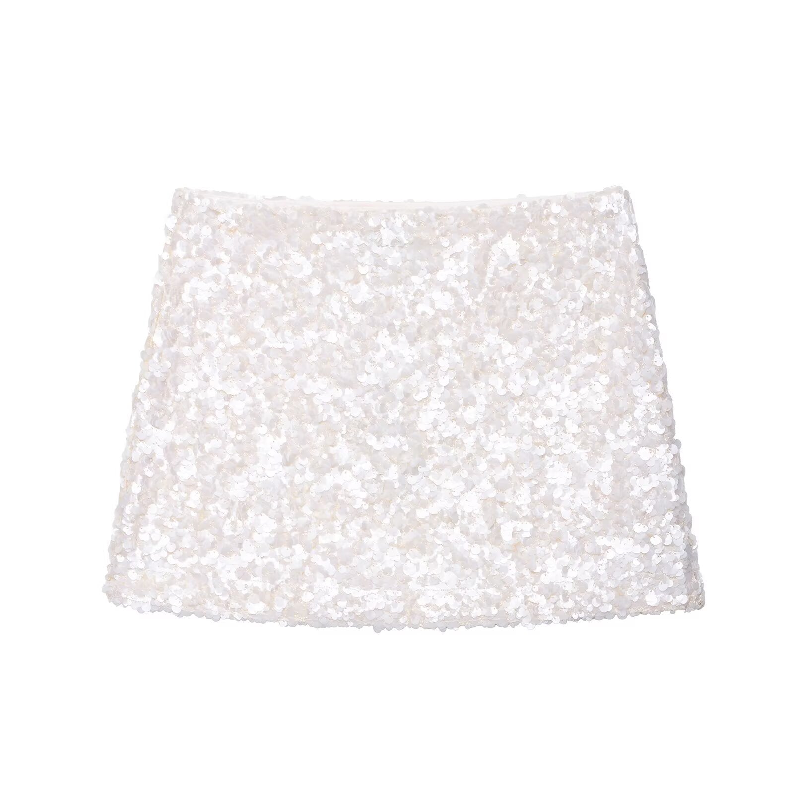 Women Clothing Spring Sequ Design A line High Waist Mini Skirt
