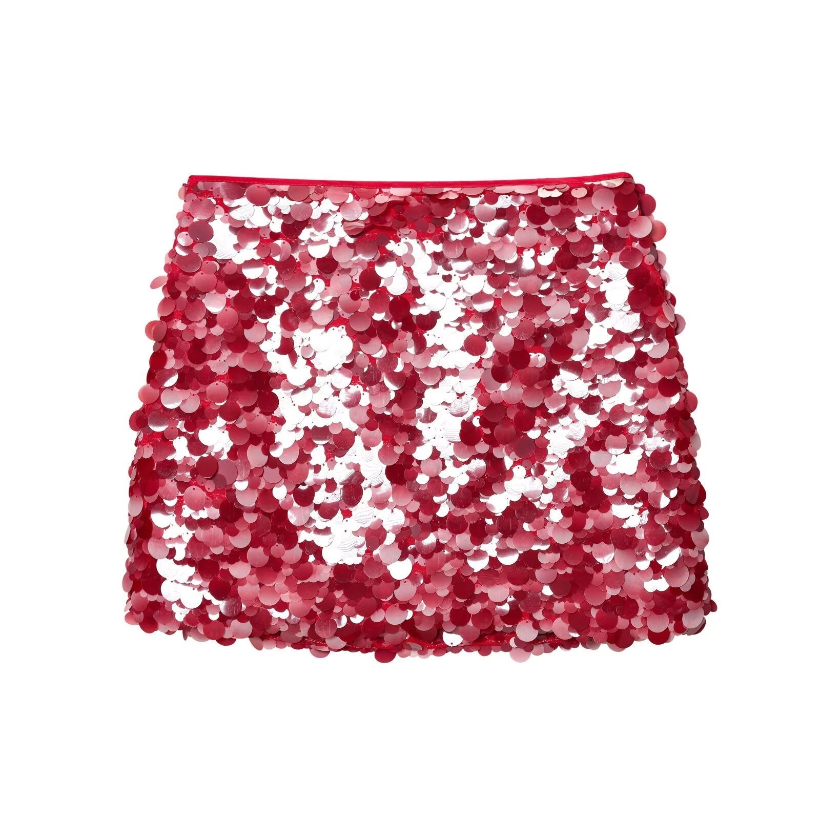 Women Clothing Spring Sequ Design A line High Waist Mini Skirt