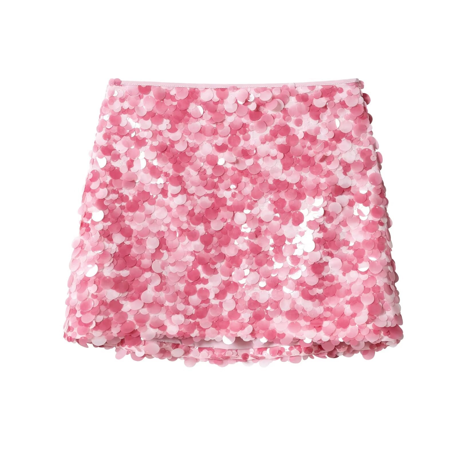Women Clothing Spring Sequ Design A line High Waist Mini Skirt