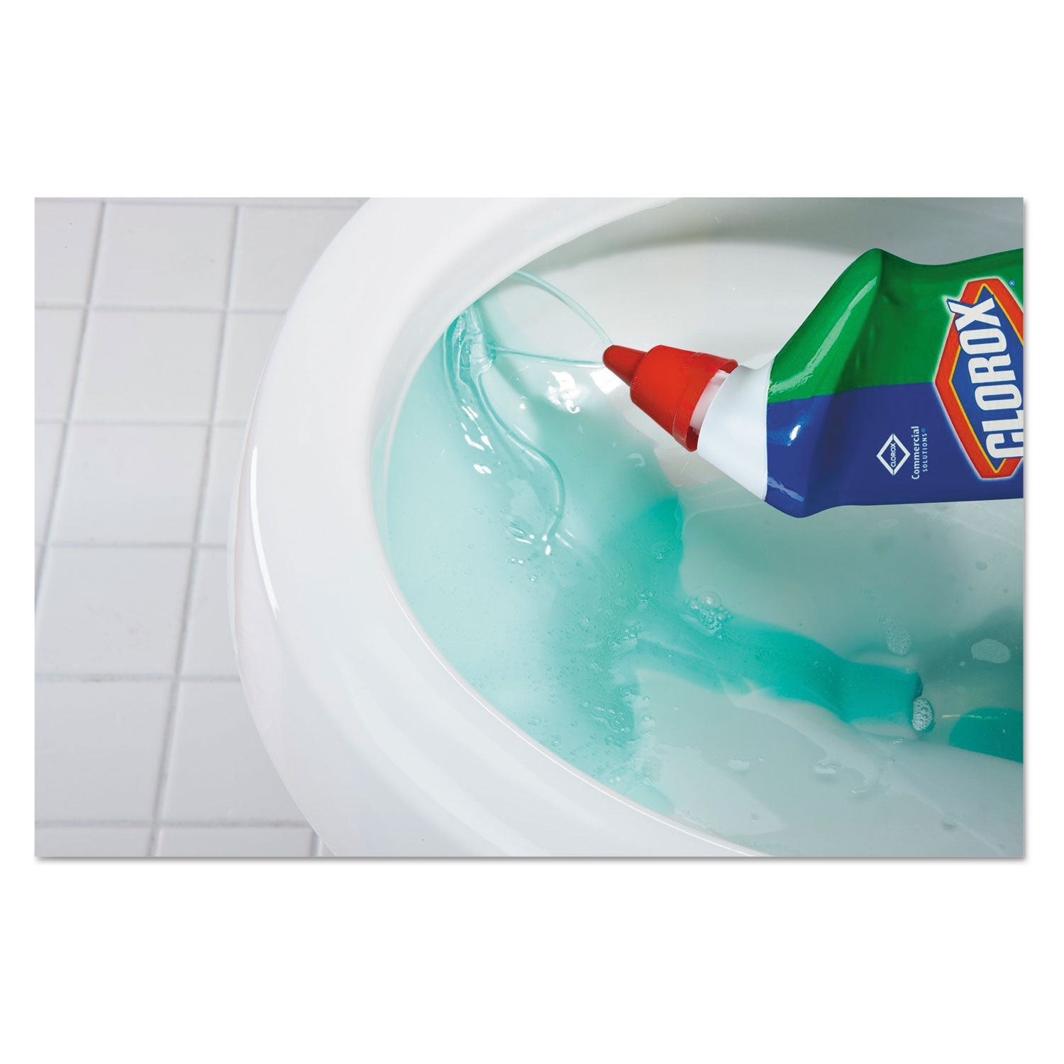Clorox Toilet Bowl Cleaner with Bleach, Fresh Scent, 24 oz Bottle, 12/Carton