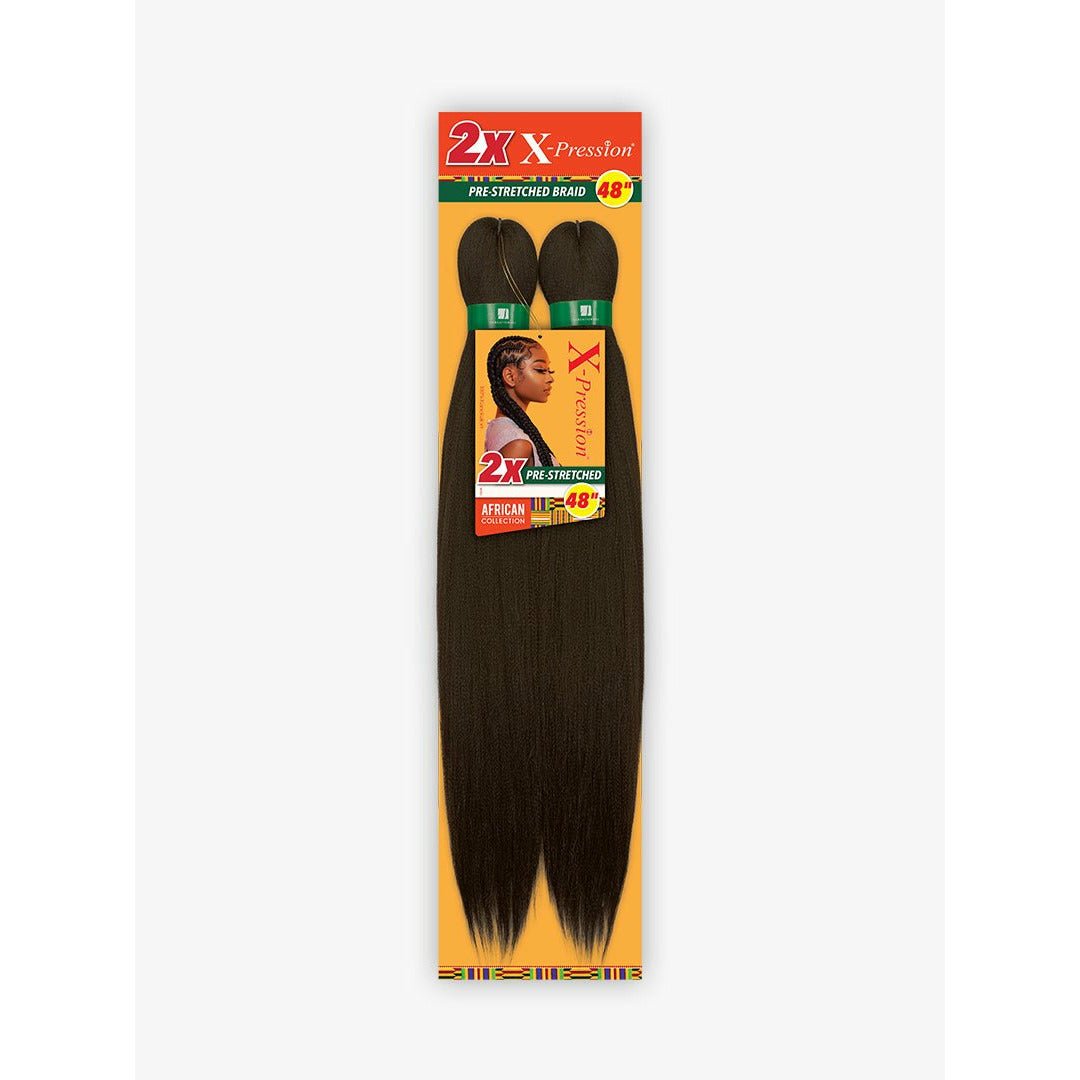 X-Pression 2X Pre-Stretched Braiding Hair Extensions 48 in - Choose Color