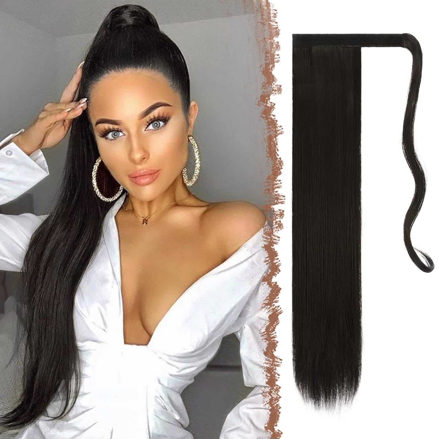 VIP Ponytail Silky 24" (100 Grams) 100% Human Hair Extension - Choose Color
