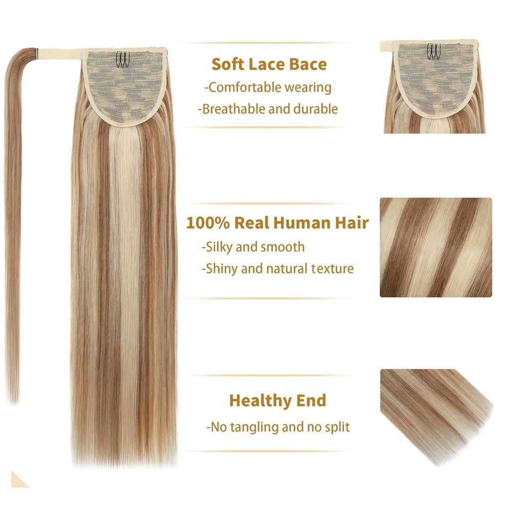 VIP Ponytail Silky 18" 100% Human Hair Extension - Choose Color