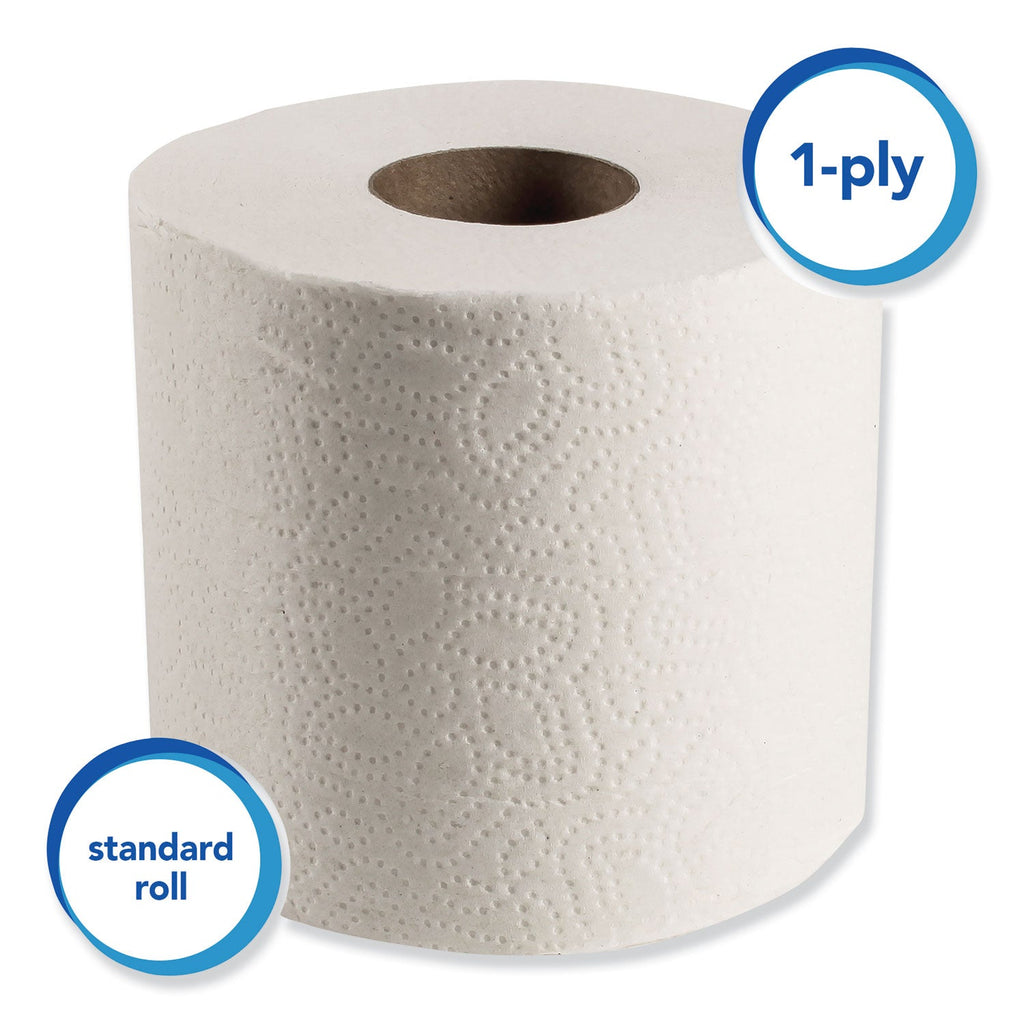 Scott Essential Standard Roll Bathroom Tissue for Business, Septic Safe, 1-Ply, White, 1,210 Sheets/Roll, 80 Rolls/Carton
