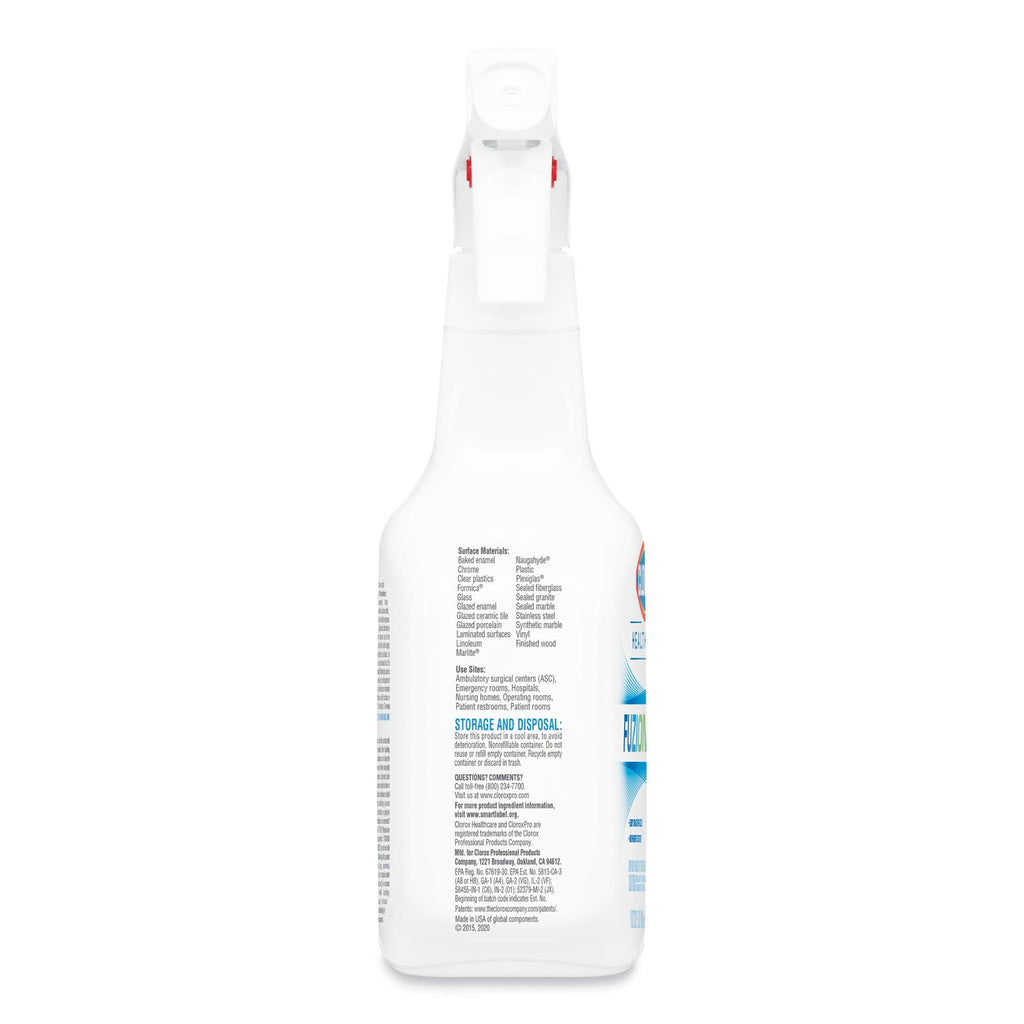 Clorox Fuzion Cleaner Disinfectant, Unscented, 32 oz Spray Bottle, 9/Carton