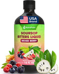Soursop Bitters Liquid – Herbal Daily Wellness Formula with Soursop, Ginger, Turmeric & Black Seed Mixed Berry Flavor