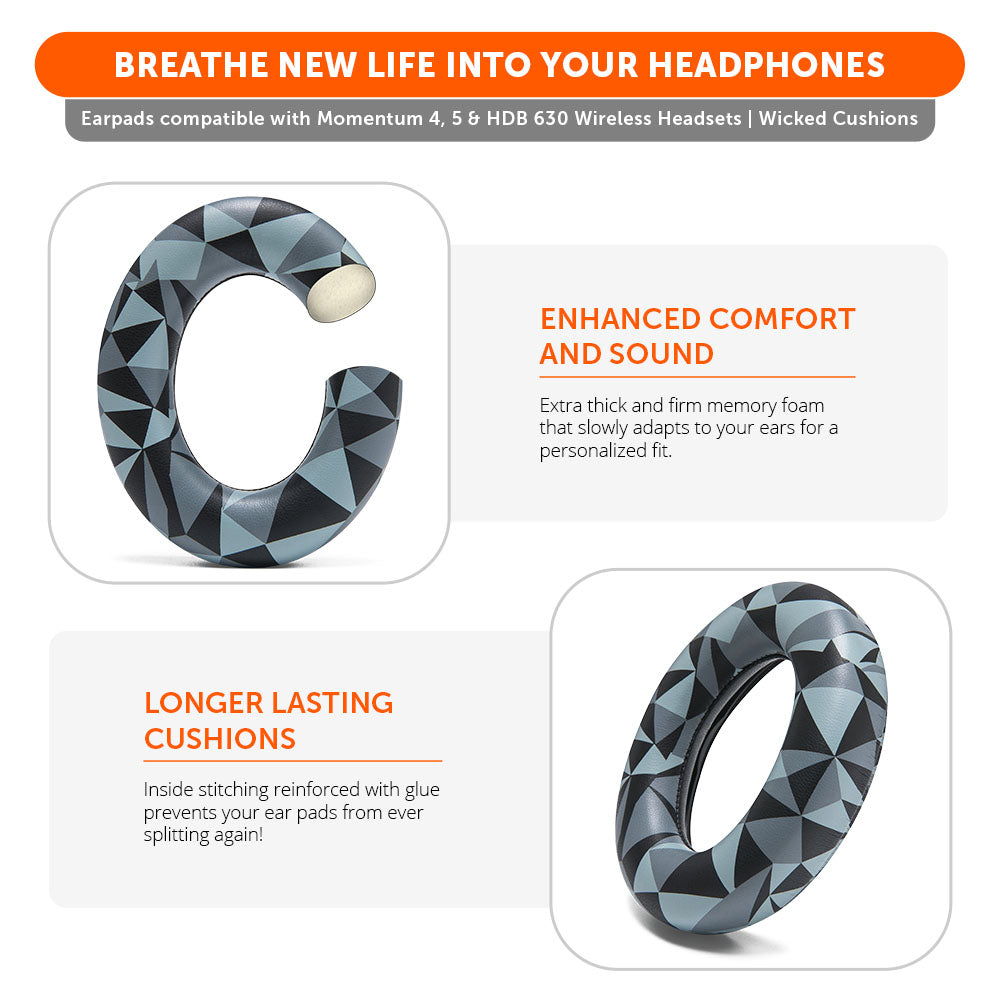 Sennheiser Momentum 4, 5 & HDB 630 Earpads - WC PadZ Momentum 4, 5 & HDB 630