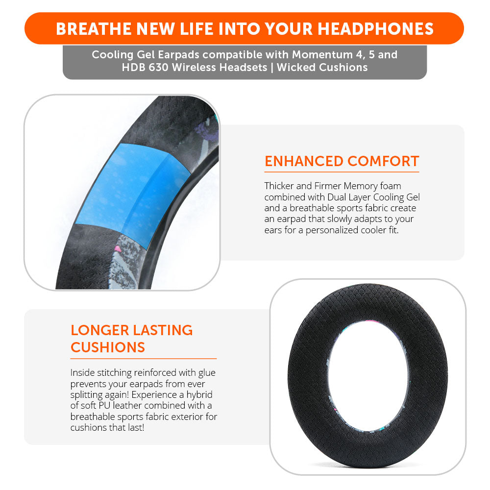 Sennheiser Momentum 4, 5 & HDB 630 Earpads - WC FreeZe Cooling Gel