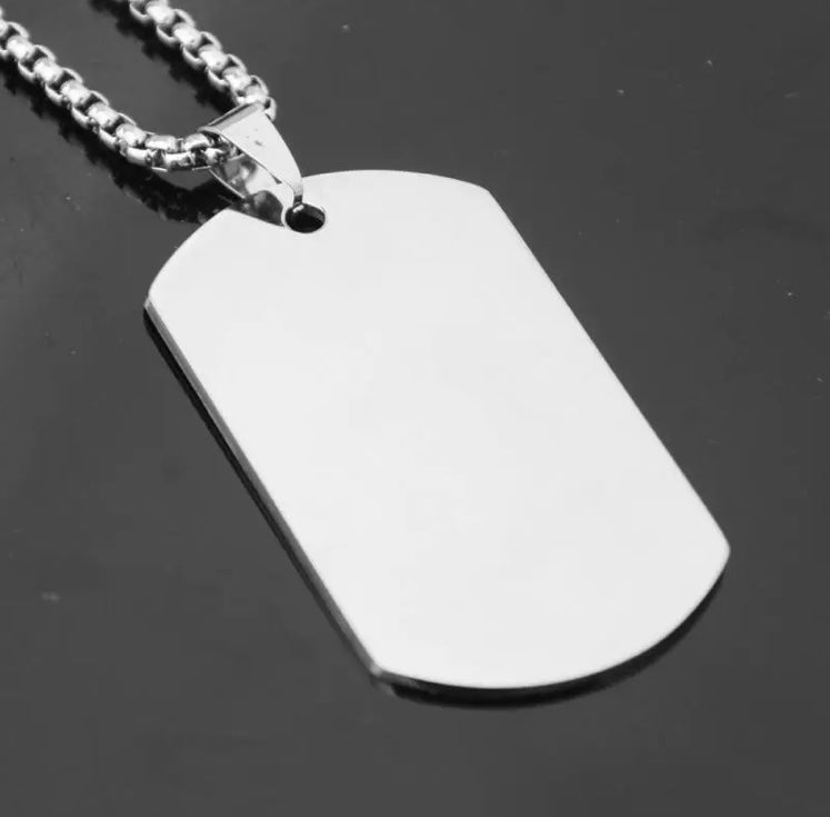 3 sizes 3 colors fashion dog tag necklace Military dog tags are symbolic sentimental signify a life of service sacrifice soldier, a memorial to their life
