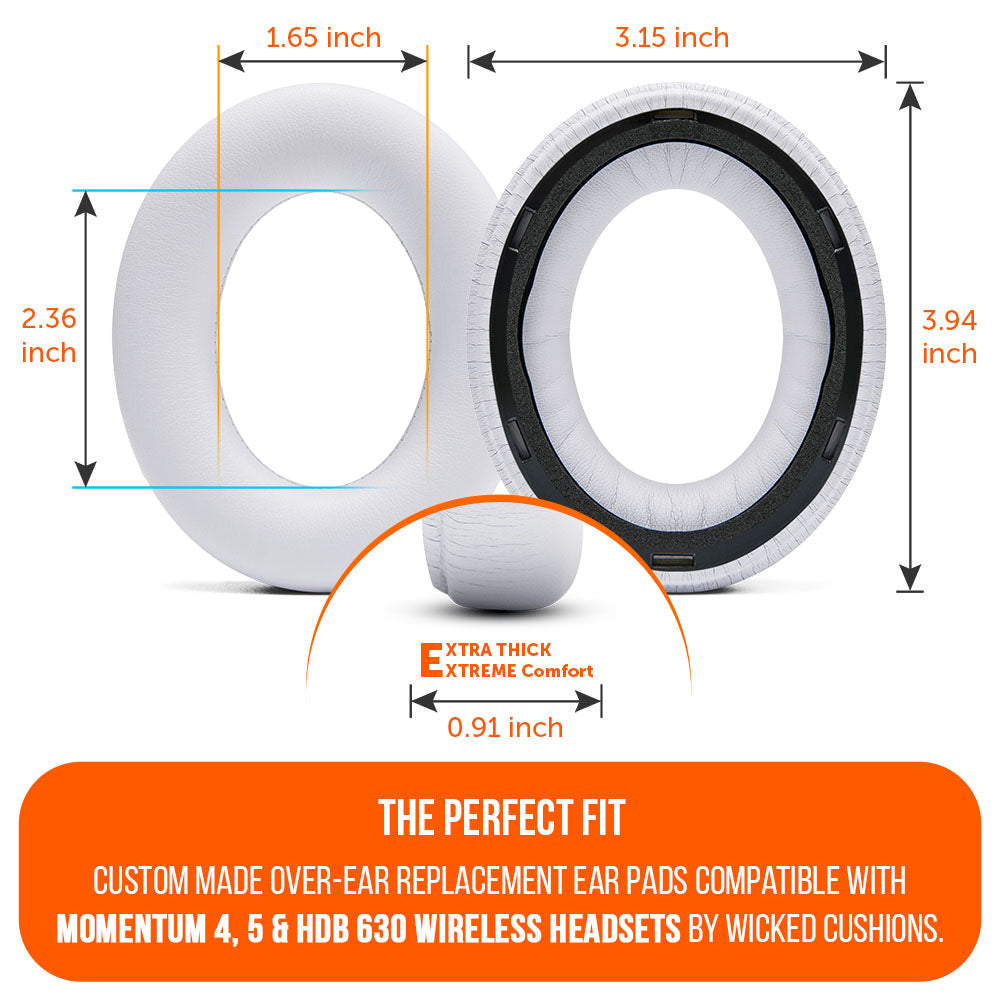 Sennheiser Momentum 4, 5 & HDB 630 Earpads - WC PadZ Momentum 4, 5 & HDB 630