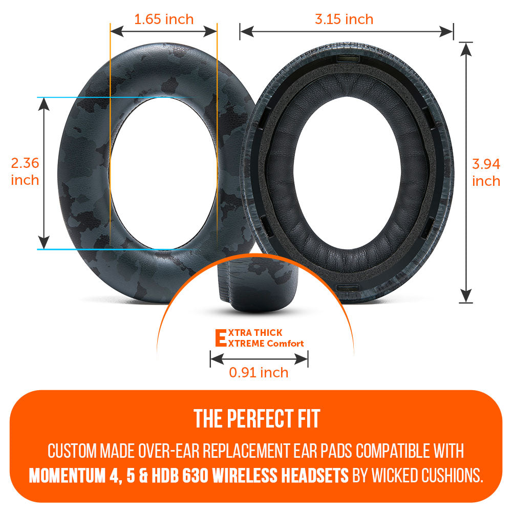 Sennheiser Momentum 4, 5 & HDB 630 Earpads - WC PadZ Momentum 4, 5 & HDB 630
