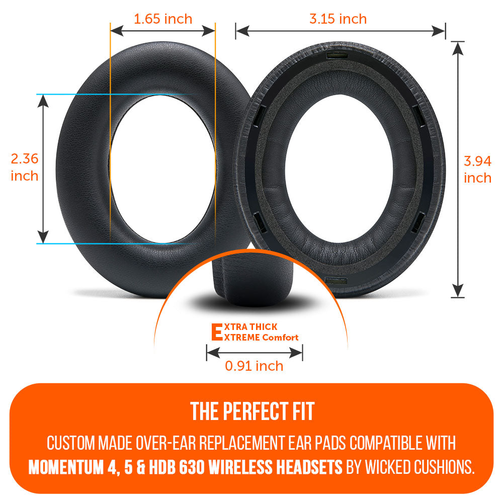 Sennheiser Momentum 4, 5 & HDB 630 Earpads - WC PadZ Momentum 4, 5 & HDB 630