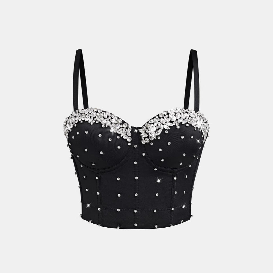Wear Camisole Sexy Boning Corset Corset Heavy Industry Rhinestone Beaded Stage Costume