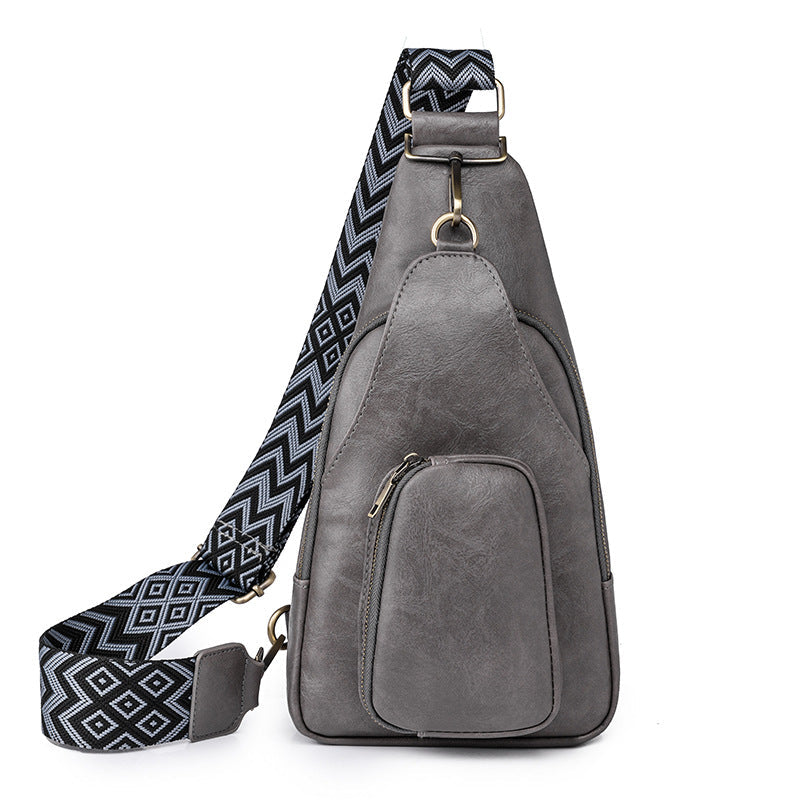Soft Leather Chest Bag Retro Women Bag Crossbody Bag