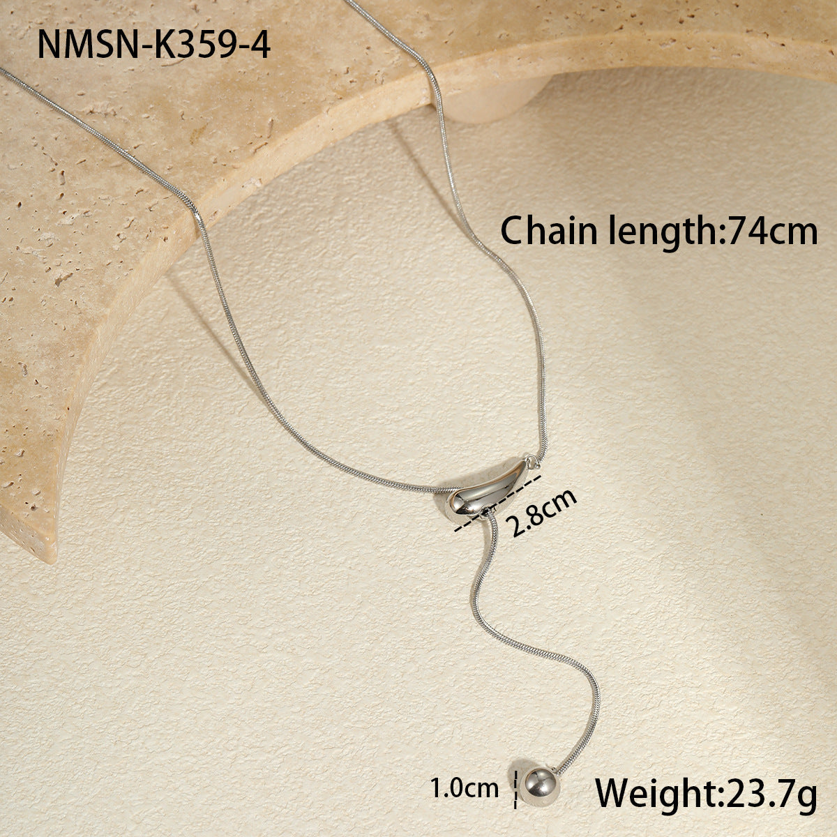 Titanium Steel Snake Bones Chain Non Fading Stainless Steel Necklace Gold Plated Light Luxury Design Long Y Shaped Chain