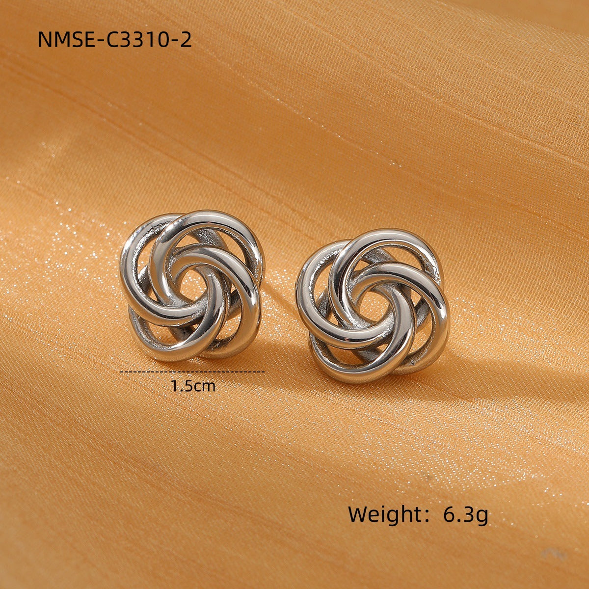 Winding Geometric Abstract Design Stainless Steel Earrings Unique Design Trend High Grade Titanium Steel Earrings
