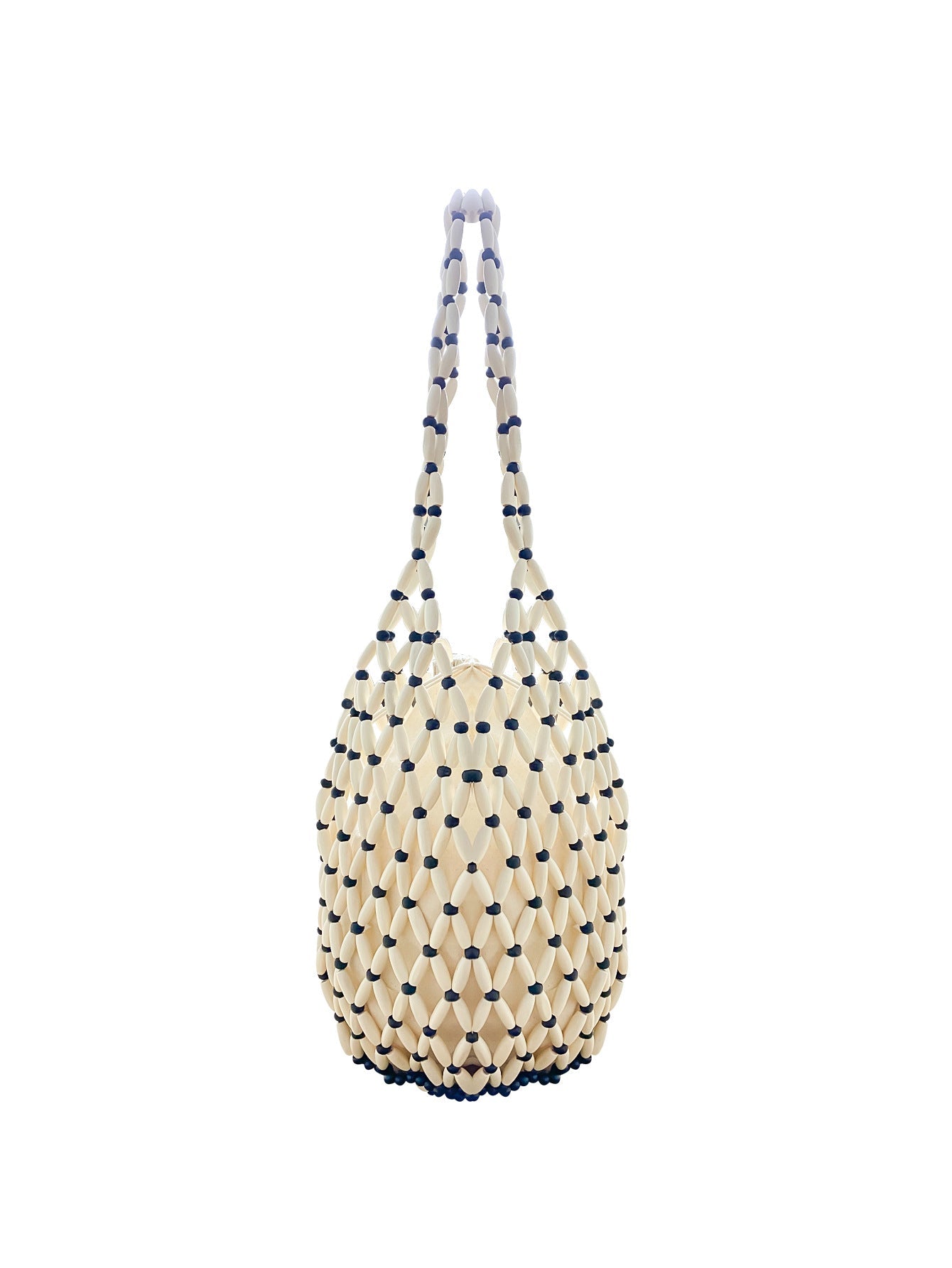 Summer All Matching Special Interest Design Handmade Beaded Weaving Hollow Out Cutout Beach Bag