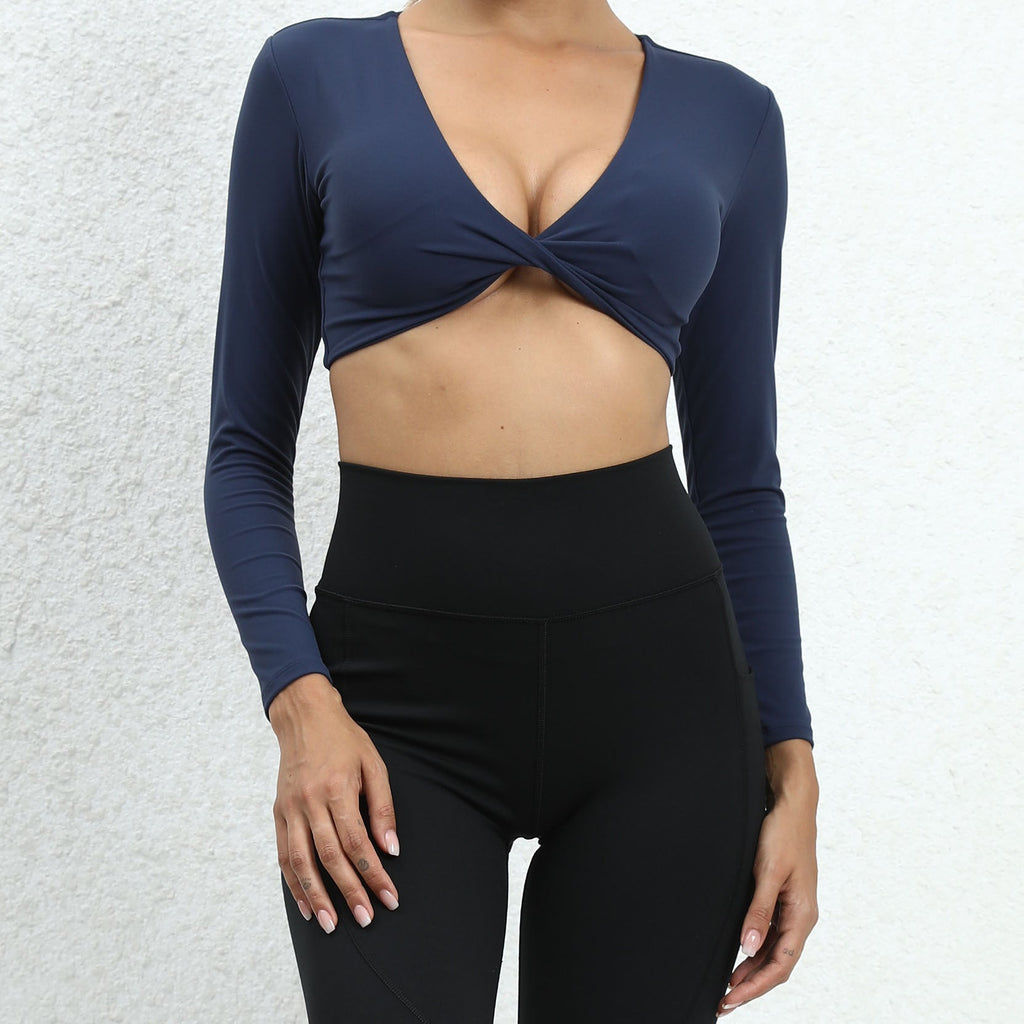 Nude Feel Yoga Long Sleeved Women Workout Clothes Sports Yoga Long Sleeve T Shirt Sports Fitness Top Women