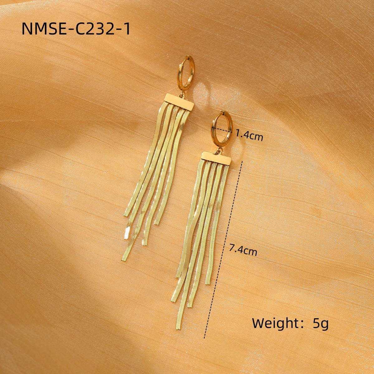 Tassel Pearl Titanium Steel Earrings Women Light Luxury High Grade Diamond Embedded Non Fading Stainless Steel Eardrop
