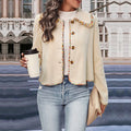 Autumn Winter Women Wear Lace Solid Color Women Jacket