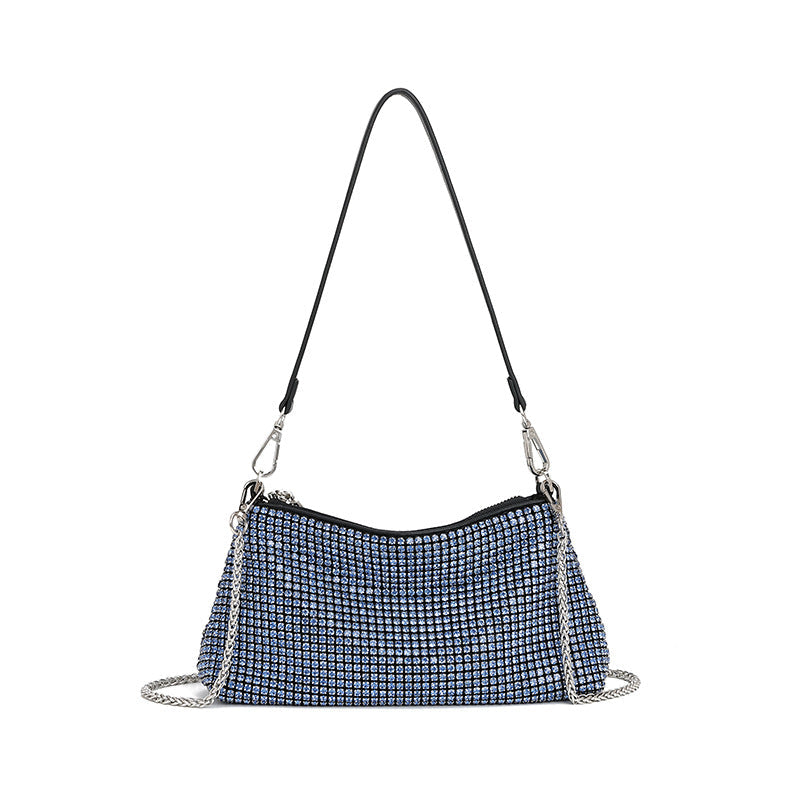 Rhinestone Bag Women Dinner Bag Full Diamond Portable Underarm Bag Diamond Embedded High Grade One Shoulder Crossbody