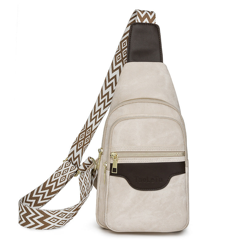 Soft Leather Chest Bag Retro Women Bag Crossbody Bag