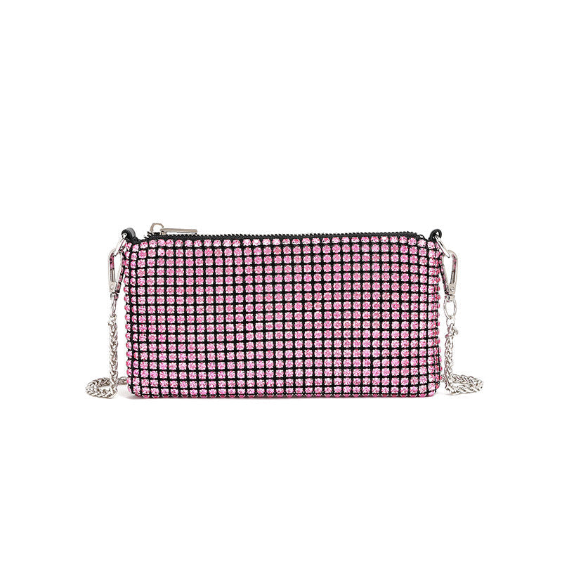 Rhinestone Bag Women Chain Diamond Embedded Shoulder Messenger Bag