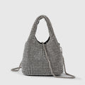 Women Bag Rhinestone Bucket Bag Portable Elegant Vegetable Basket Vest Messenger Bag