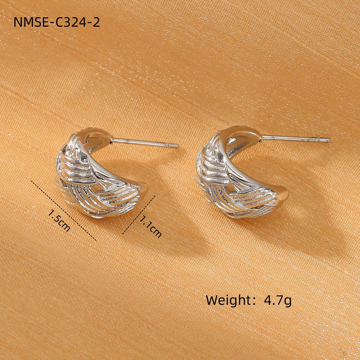 Winding Geometric Abstract Design Stainless Steel Earrings Unique Design Trend High Grade Titanium Steel Earrings