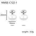 Pearl Stainless Steel Earrings Special Interest All Matching Titanium Steel Women Accessories