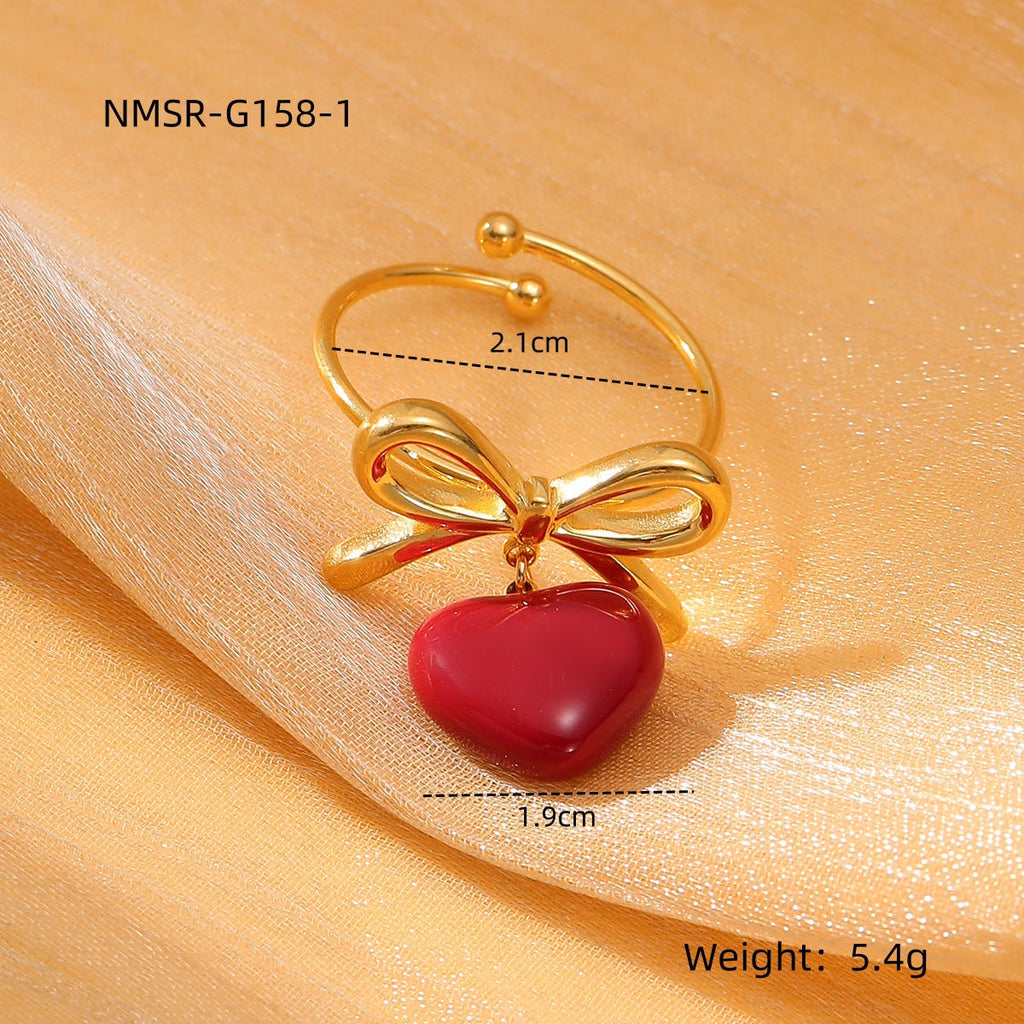 Love Titanium Steel Ring Women Affordable Luxury All Match Stainless Steel Ring Accessories