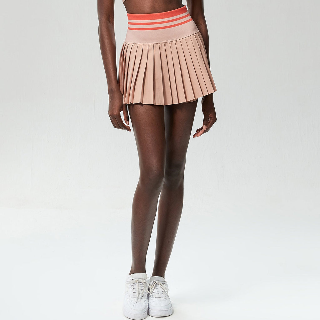 High Waist Thread Sports Fitness Short Skirt Women Anti Exposure Outdoor Quick Drying Running Badminton Tennis Skirt