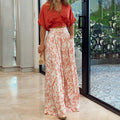 Women Clothing Summer Short Shirt Top Trousers Casual Set