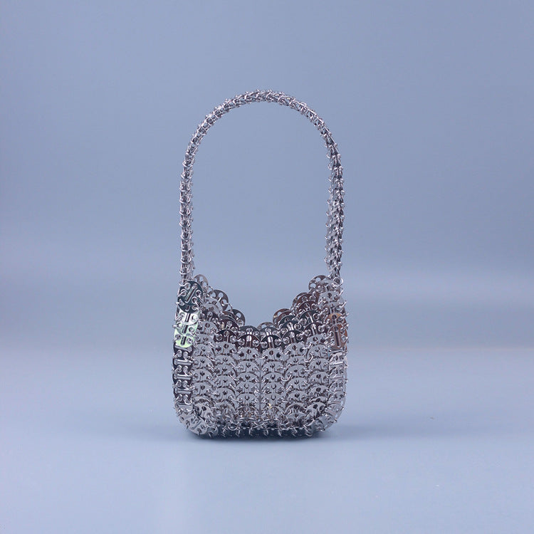 Silver Paillette Portable Handmade Bag High Texture DIY Lady Summer Casual Source