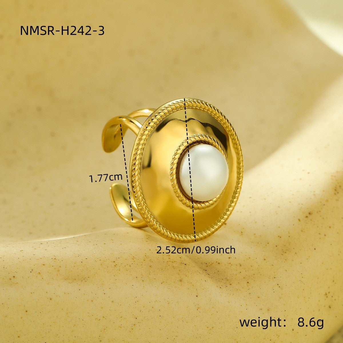Retro Horus Eye Accessories Ring Light Luxury Trendy High Grade Open Ring Women