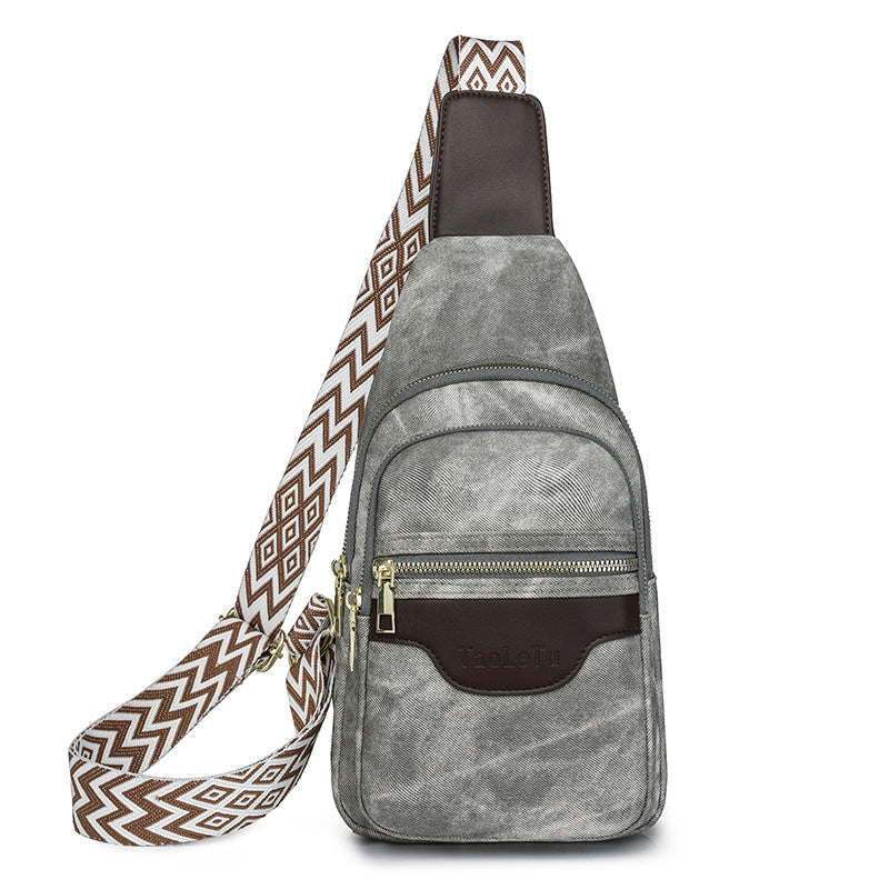 Soft Leather Chest Bag Retro Women Bag Crossbody Bag