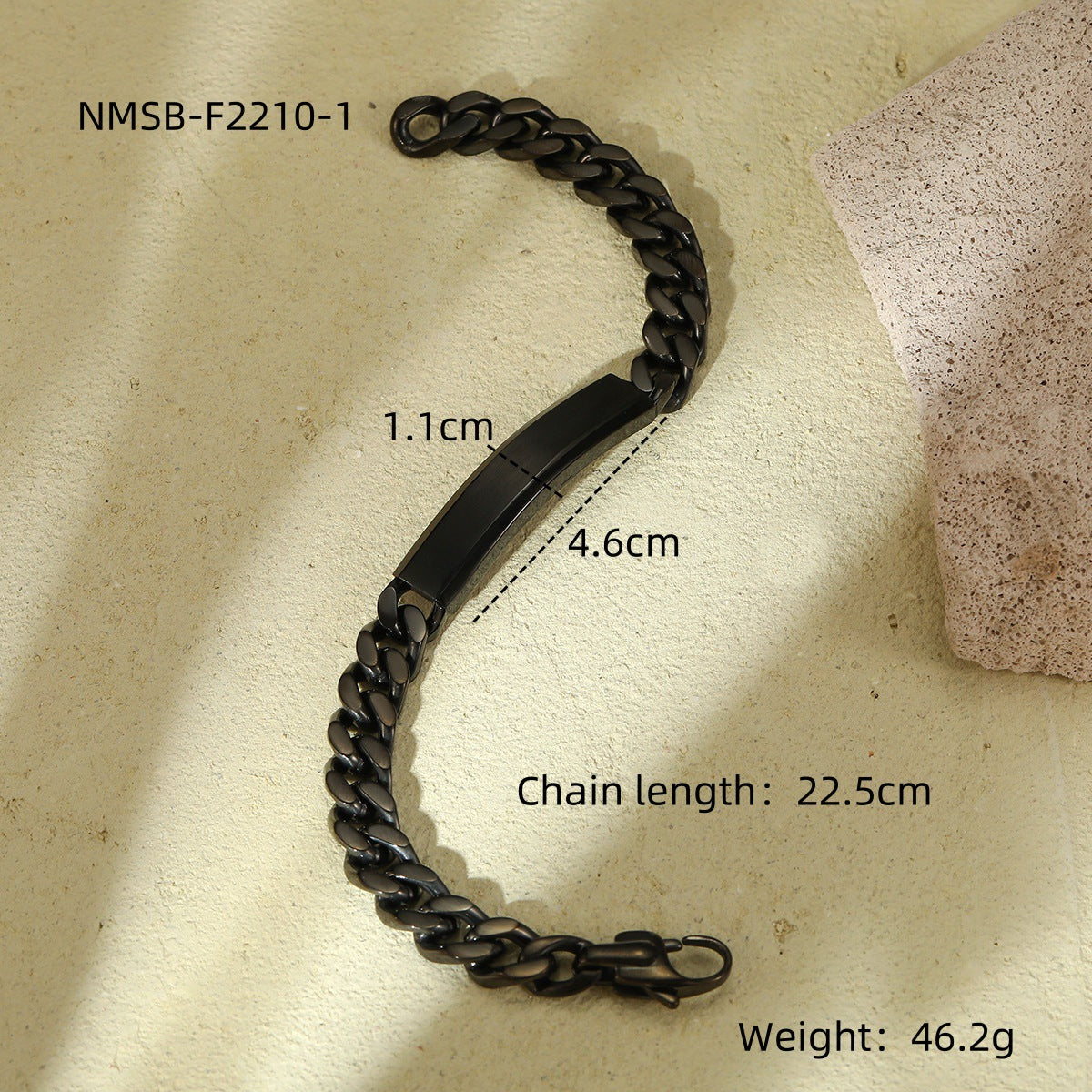 18K Vacuum Gold Plated Titanium Steel Bracelet Laser Laser Letter Graphic Number Stainless Steel Bracelet