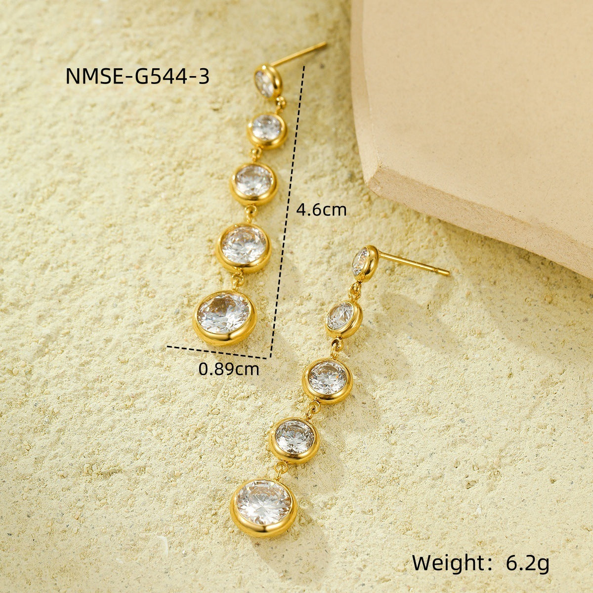 Women Wild Long Fringed Zircon Earrings Design Ear Studs Earrings