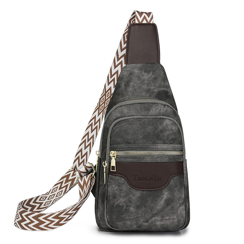 Soft Leather Chest Bag Retro Women Bag Crossbody Bag