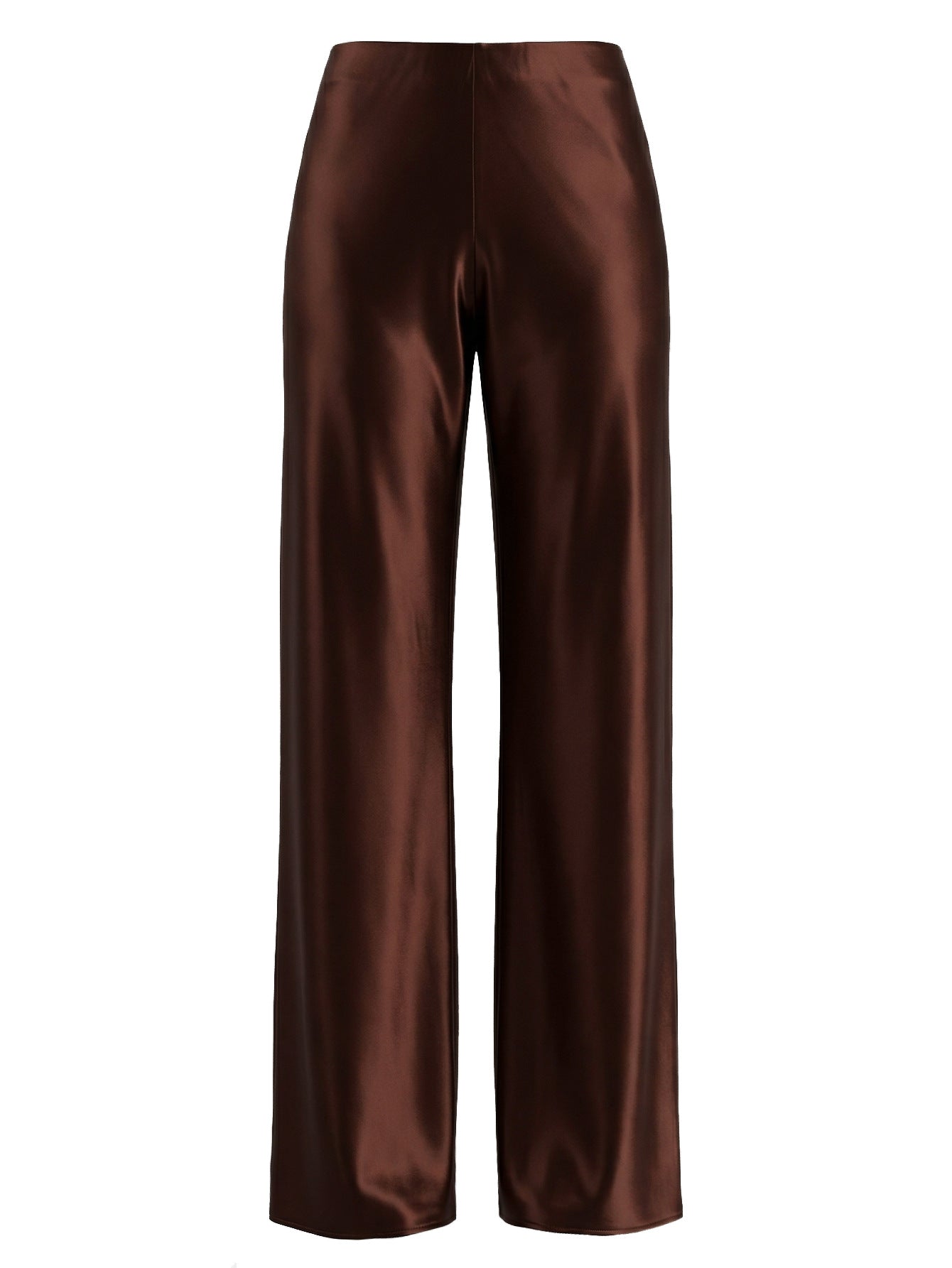 Women Clothing Acetate Satin Pants High End Exquisite High Waist Drooping Straight Wide Leg Pants Women