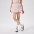Summer Elastic High Waist Slimming Yoga Skirts Lined Light Belt Pocket Tennis Skirt Casual Outdoor Pleated Skirt
