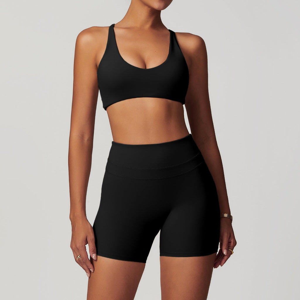 Sollinarry Brushed Tight Back Yoga Bra Women Running Workout Exercise Underwear Yoga Clothes Outerwear Top
