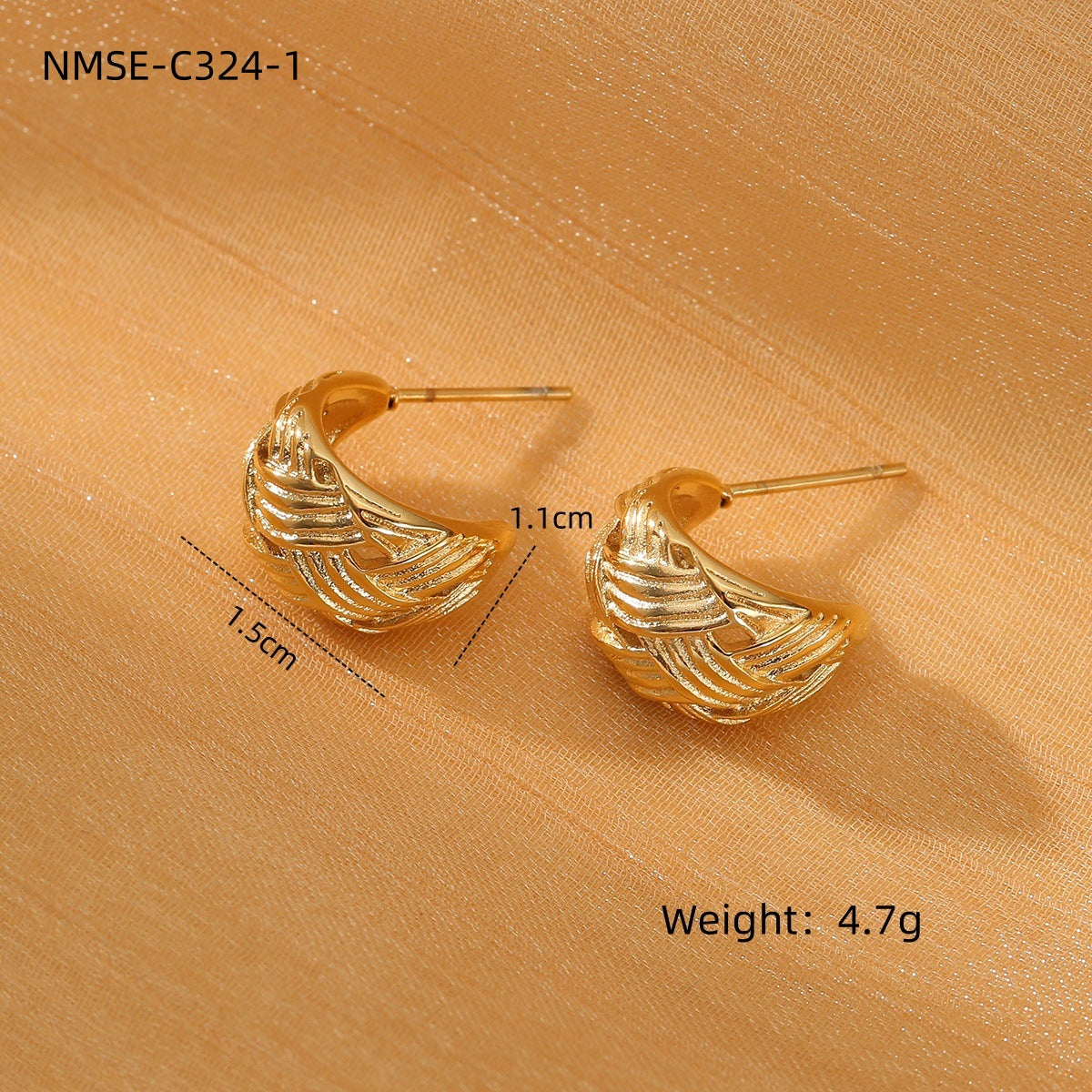 Winding Geometric Abstract Design Stainless Steel Earrings Unique Design Trend High Grade Titanium Steel Earrings