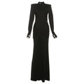 Autumn Sexy Slim Fit Streamer Long Sleeve Dress Solid Color Hip Dress Women Clothing